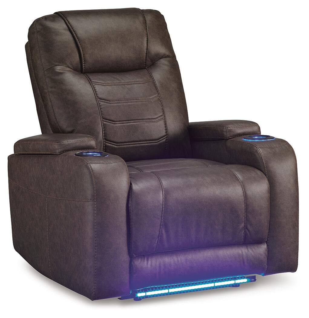 Schooner Rocks Power Recliner (Brown/Beige)