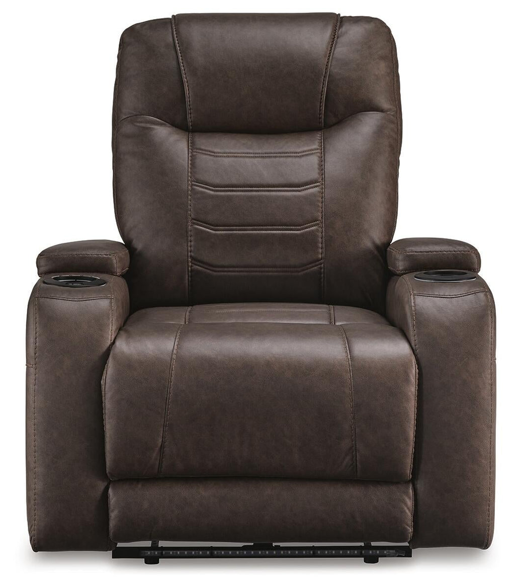 Schooner Rocks Power Recliner (Brown/Beige)