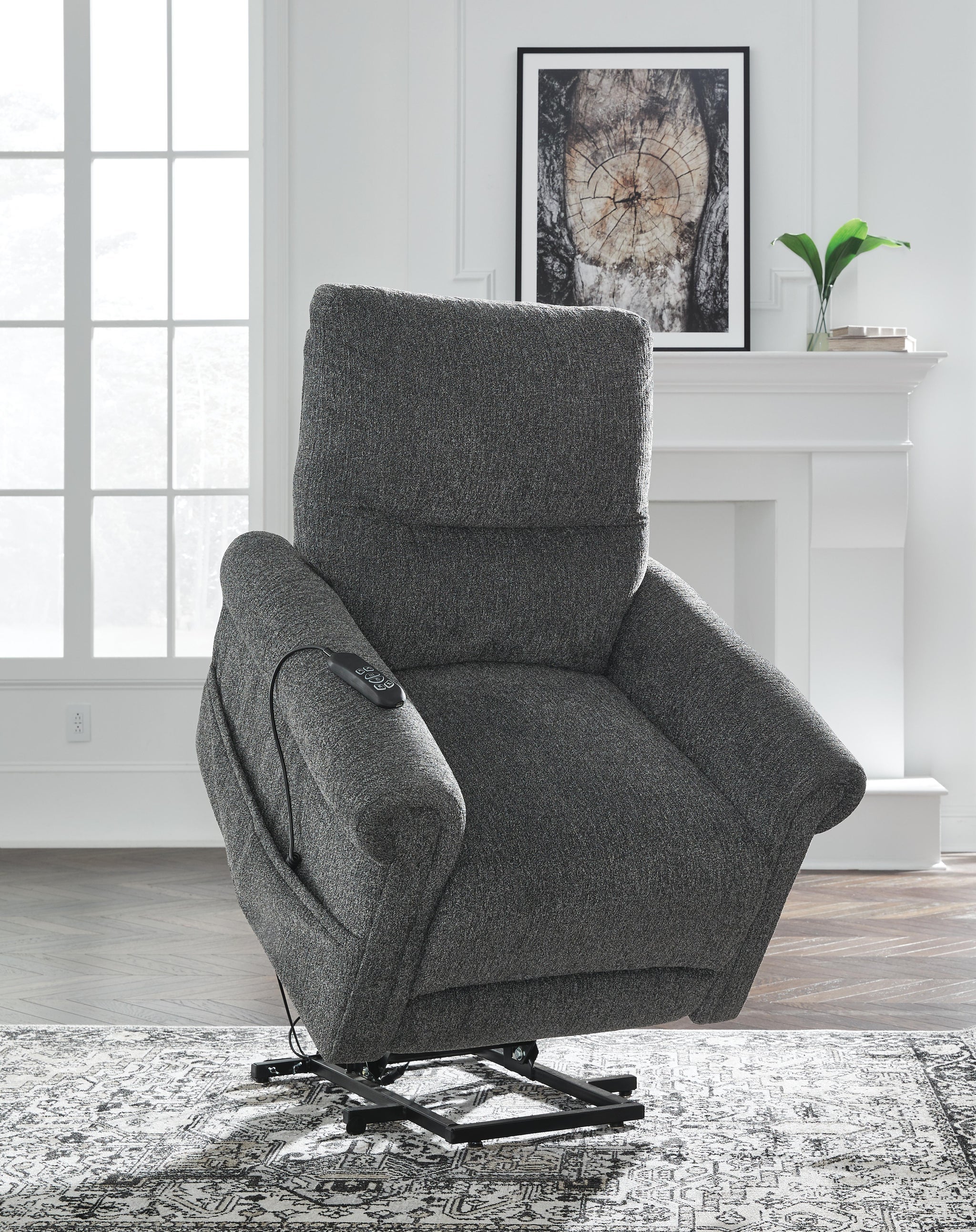 Aureta Power Lift Recliner (Brown/Beige)