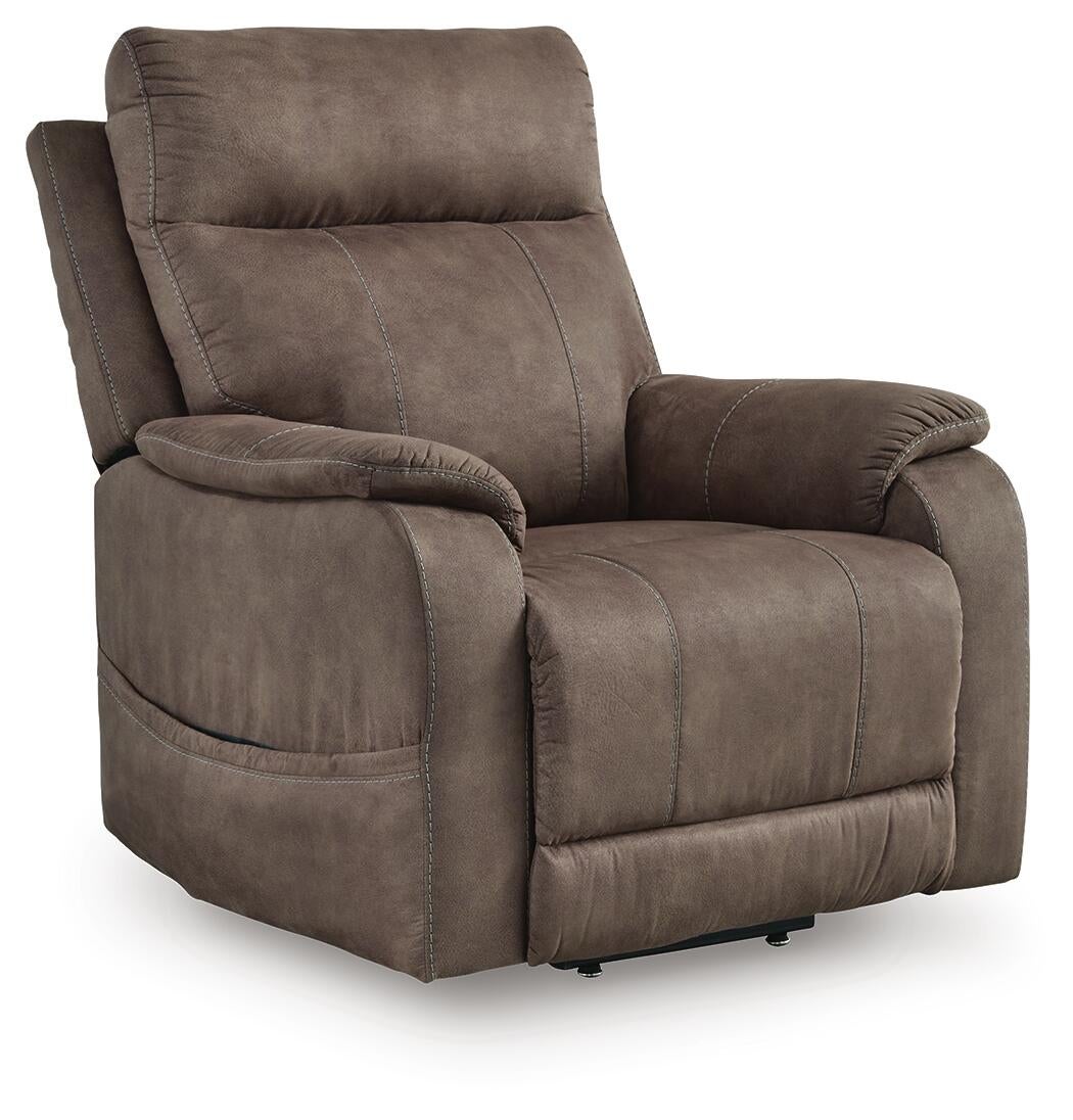 Crestmeade Power Lift Recliner (Brown/Beige)