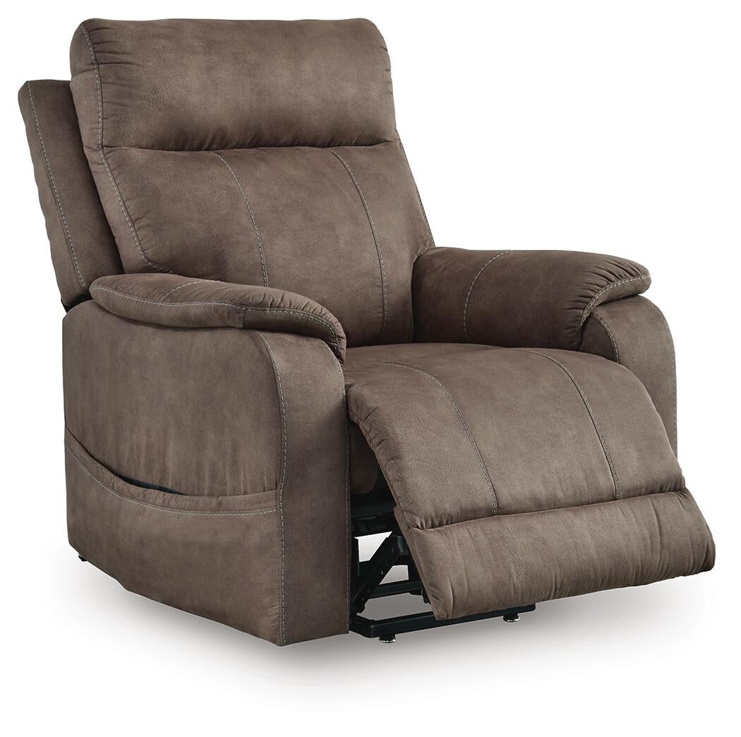 Crestmeade Power Lift Recliner (Brown/Beige)