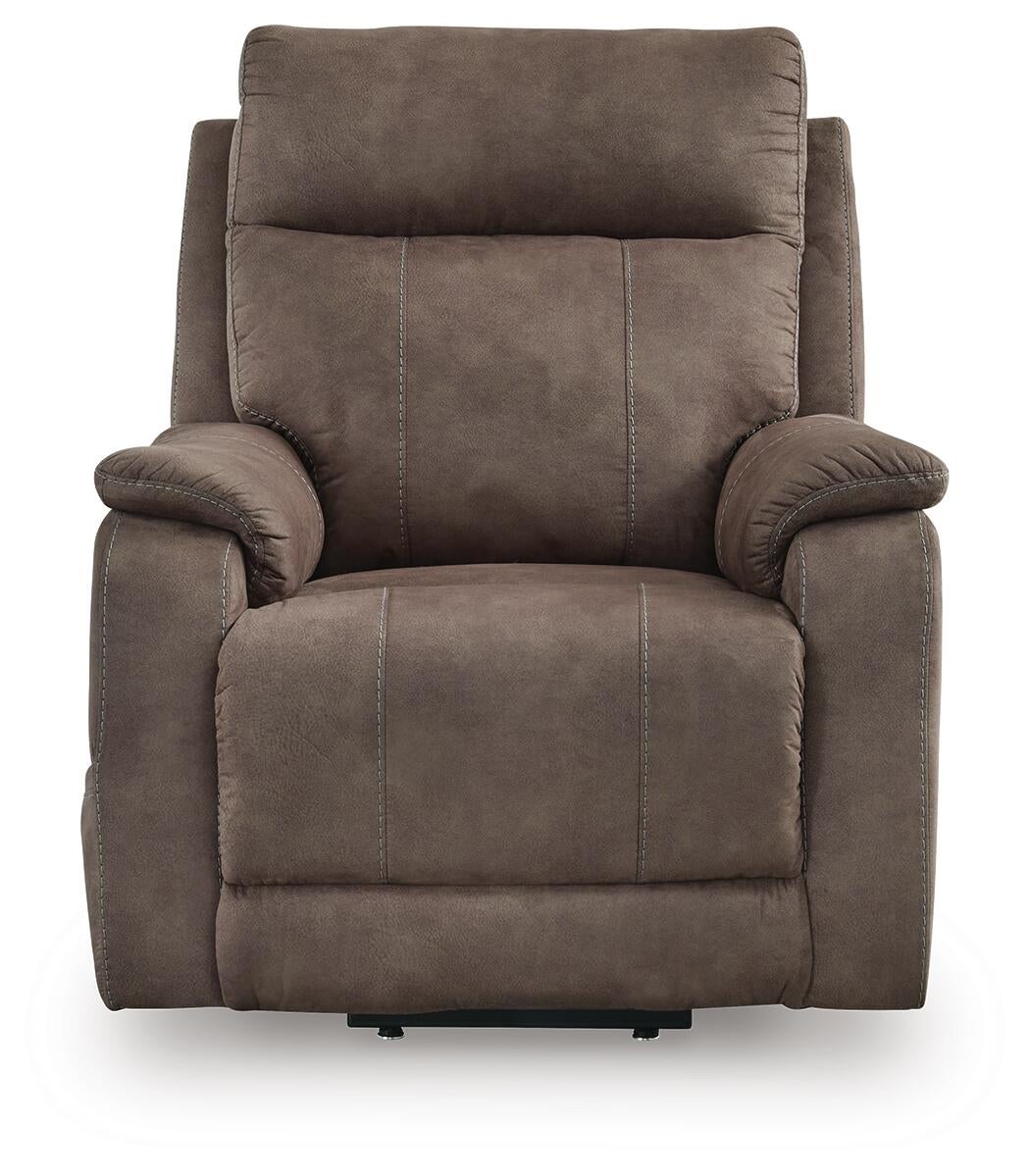 Crestmeade Power Lift Recliner (Brown/Beige)