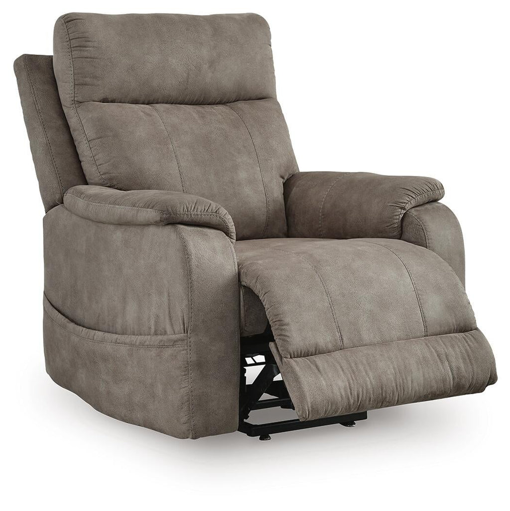 Crestmeade Power Lift Recliner (Brown/Beige)