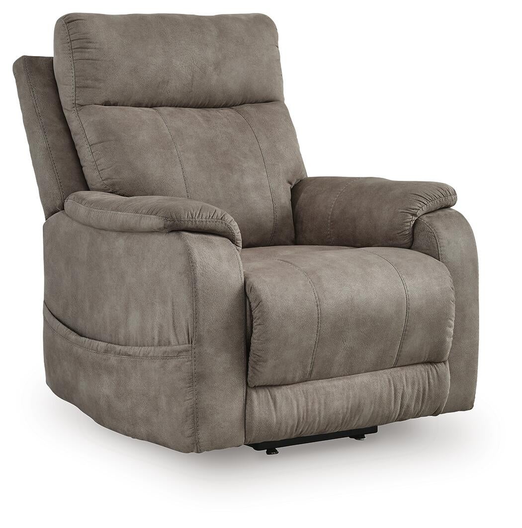 Crestmeade Power Lift Recliner (Brown/Beige)