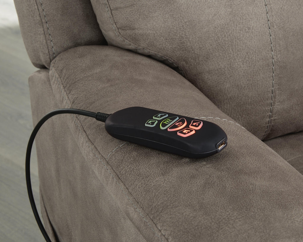 Crestmeade Power Lift Recliner (Brown/Beige)