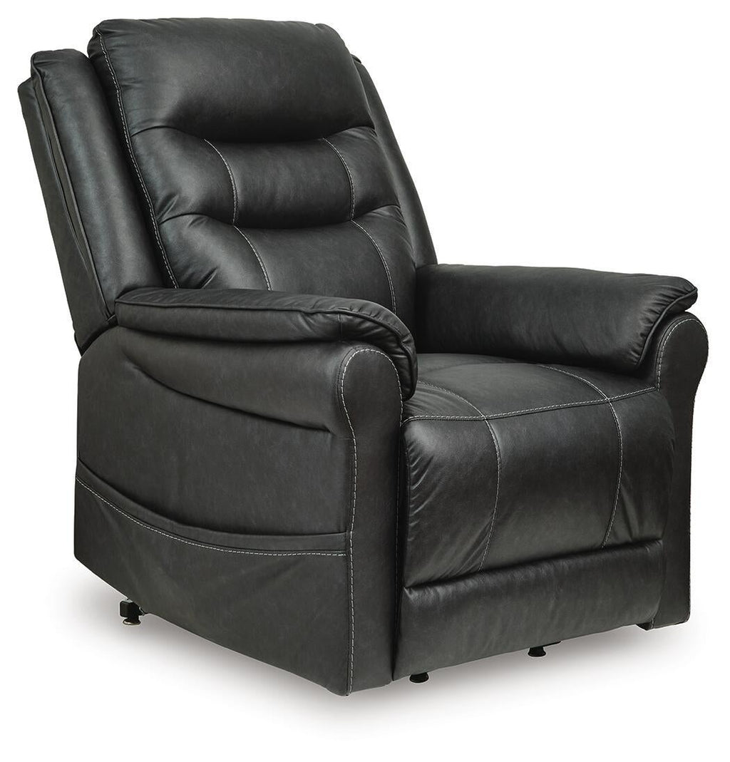 Oatman Power Lift Recliner (Black/Gray)