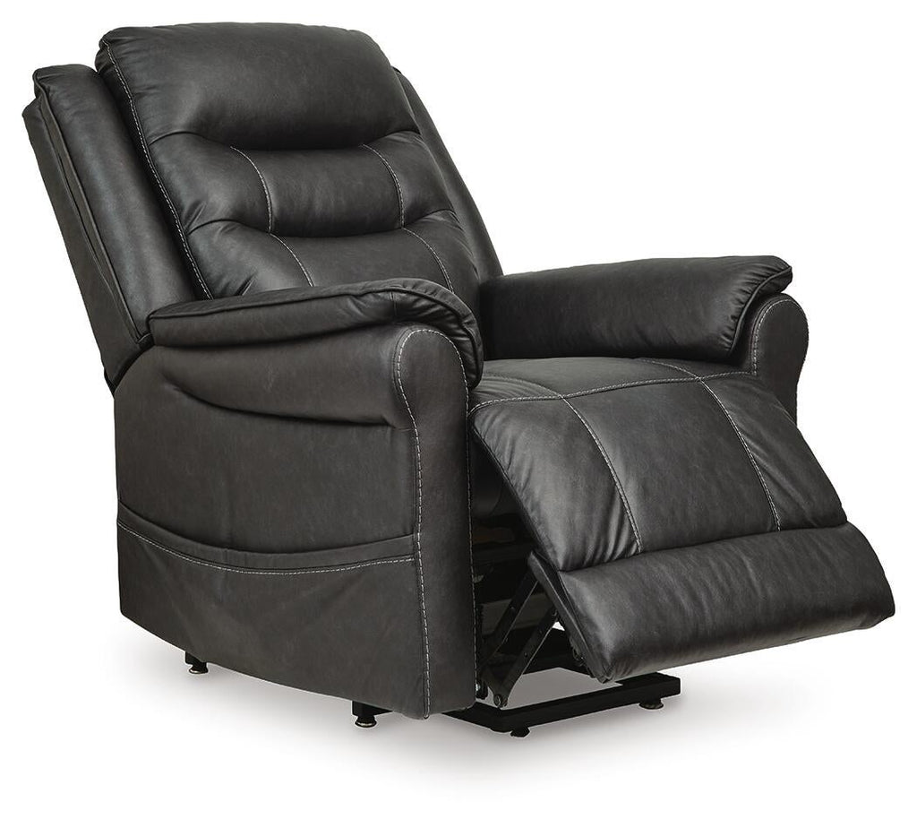 Oatman Power Lift Recliner (Black/Gray)