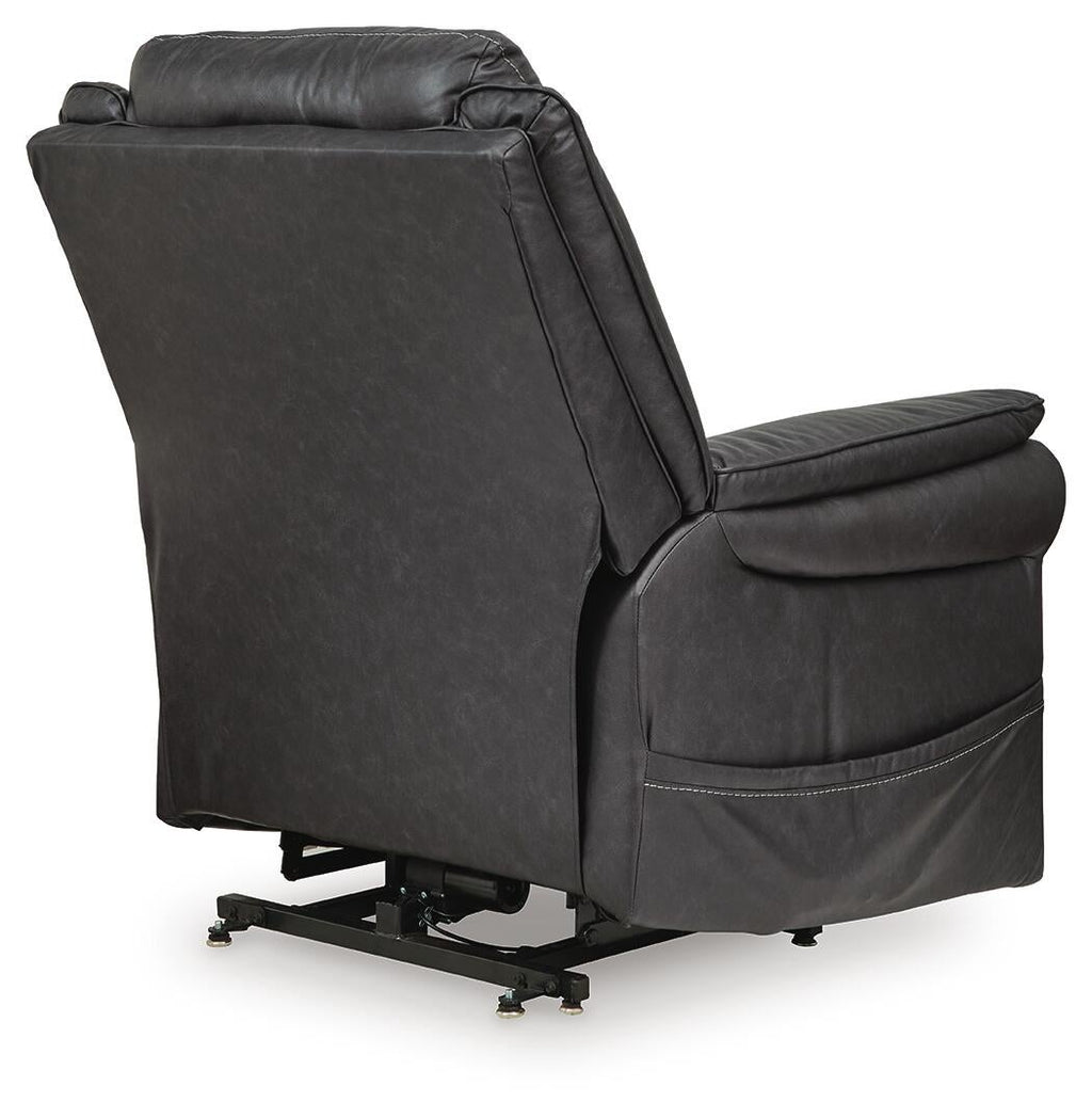 Oatman Power Lift Recliner (Black/Gray)