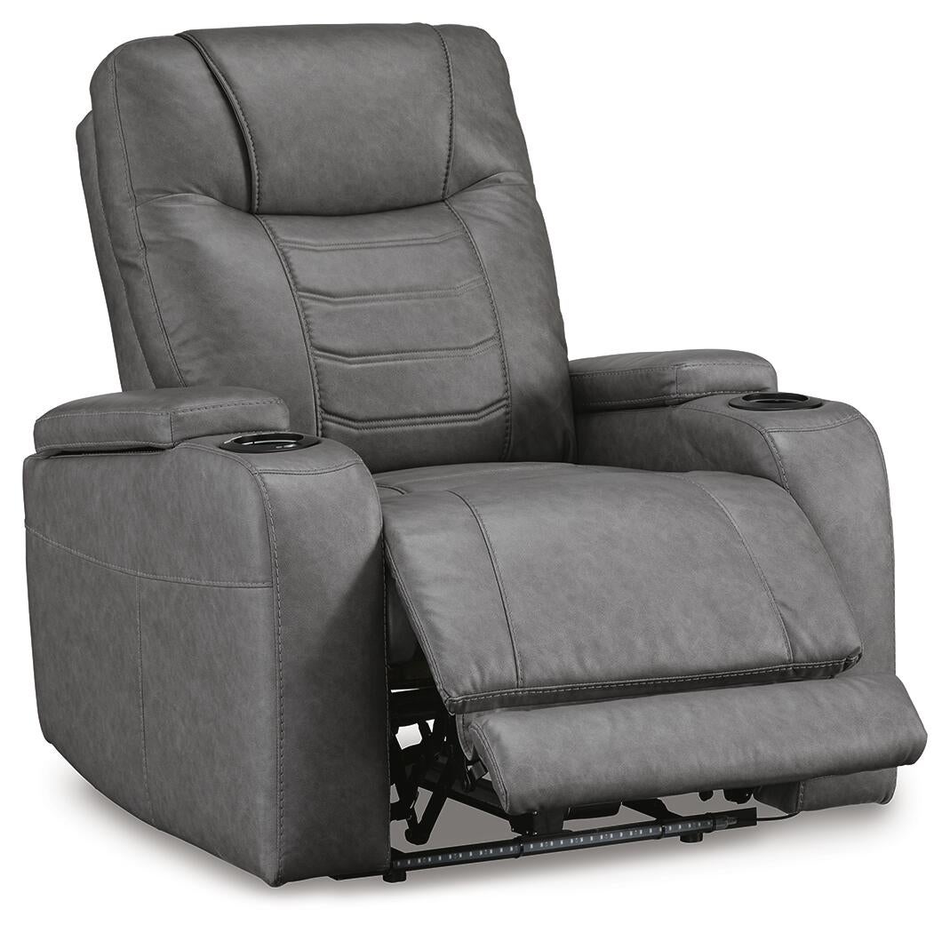 Schooner Rocks Power Recliner (Brown/Beige)