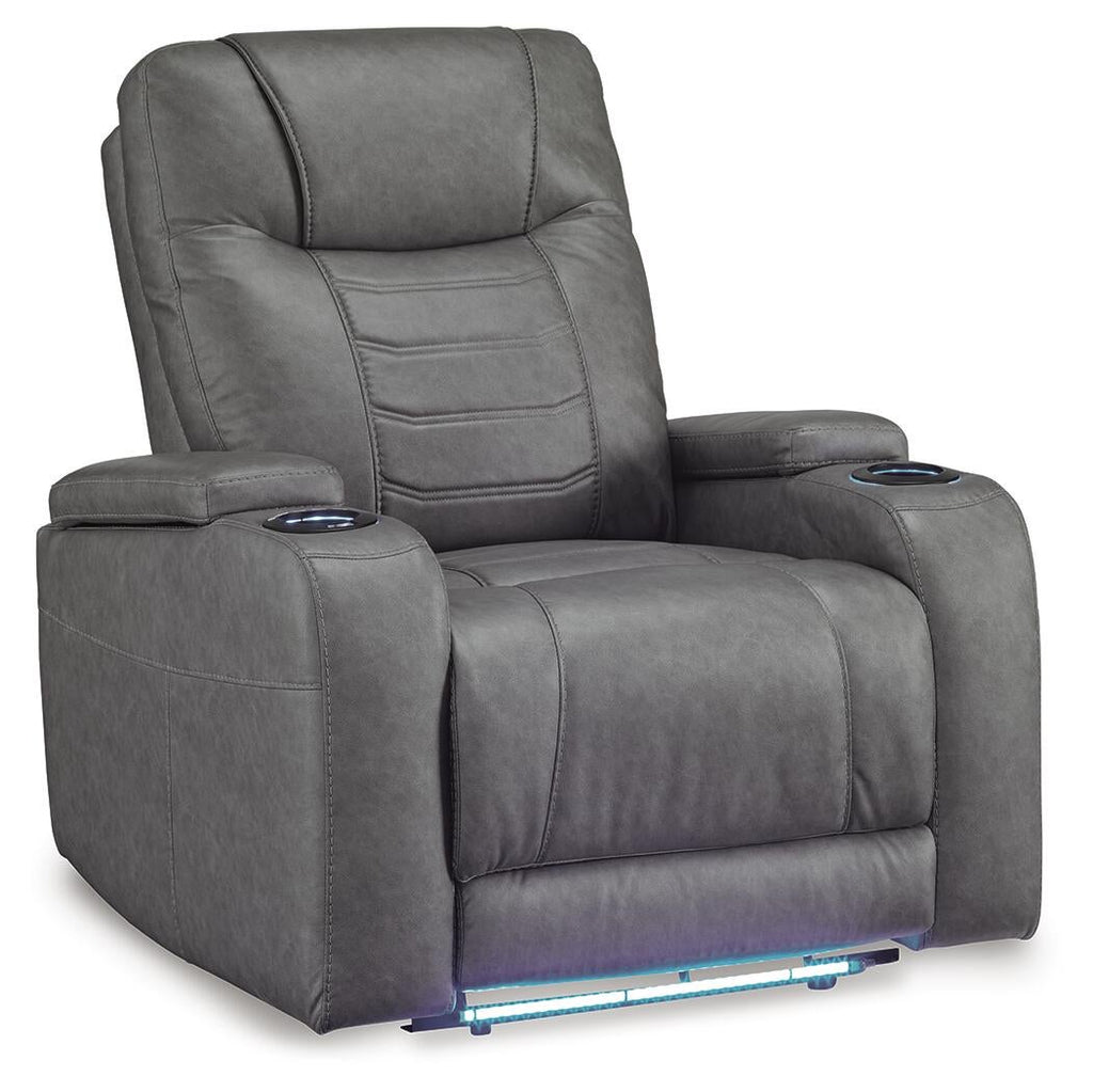 Schooner Rocks Power Recliner (Brown/Beige)
