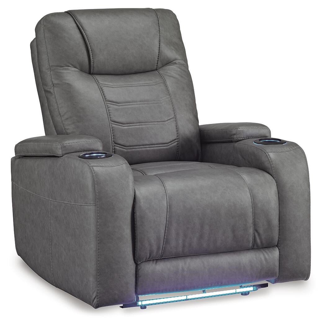 Schooner Rocks Power Recliner (Brown/Beige)