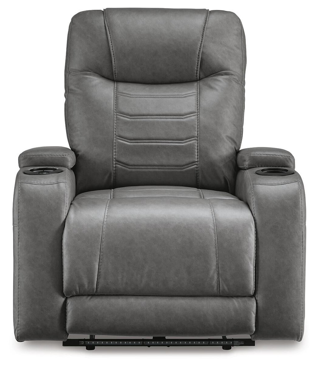 Schooner Rocks Power Recliner (Brown/Beige)