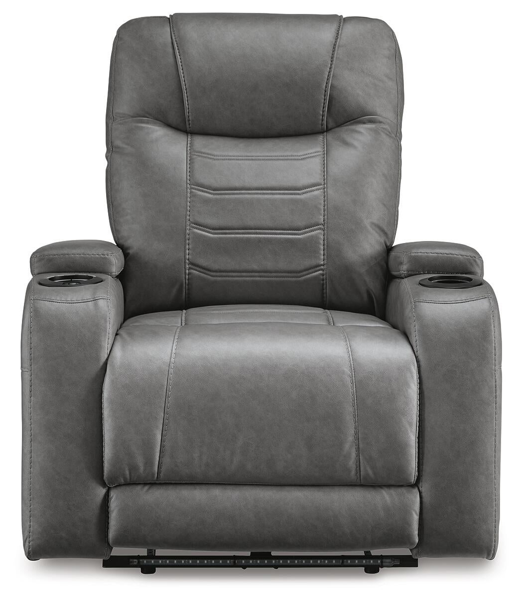 Schooner Rocks Power Recliner (Brown/Beige)