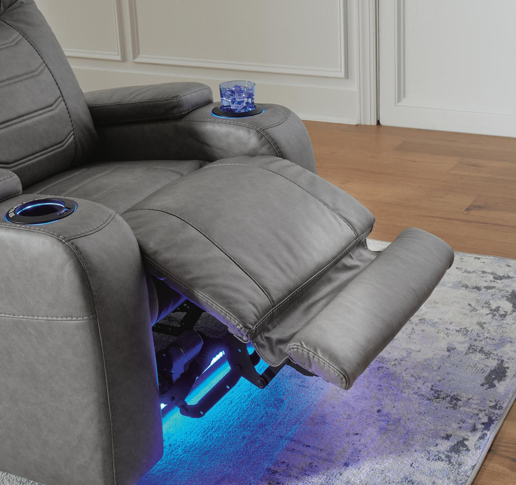 Schooner Rocks Power Recliner (Brown/Beige)