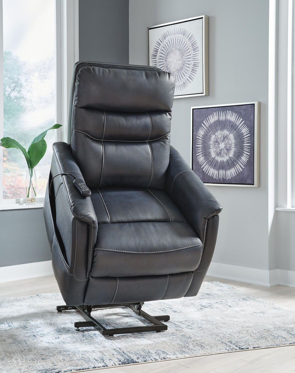 Strawbill Power Lift Recliner (Blue)