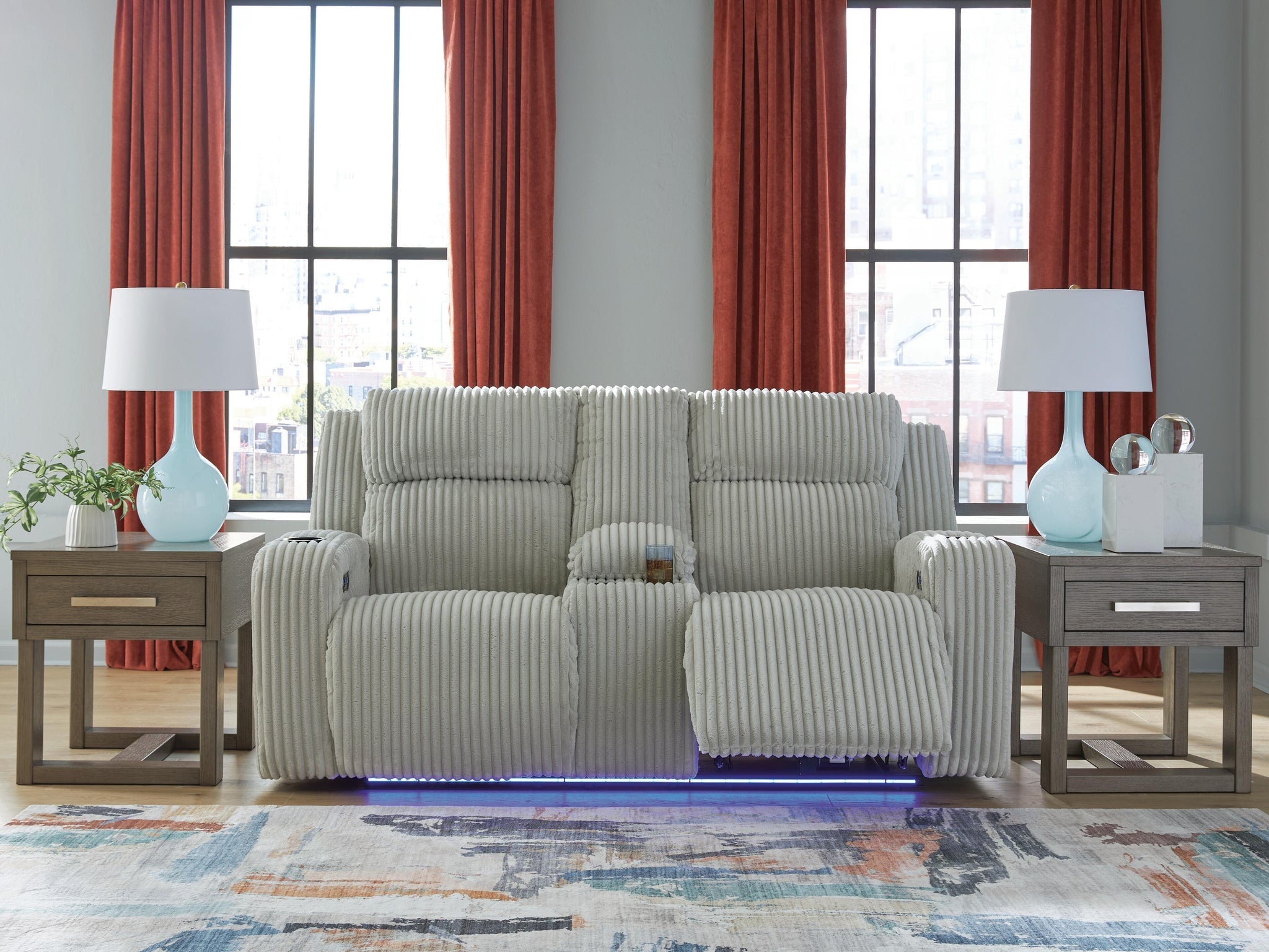 Belvarrow Power Reclining Loveseat with Console