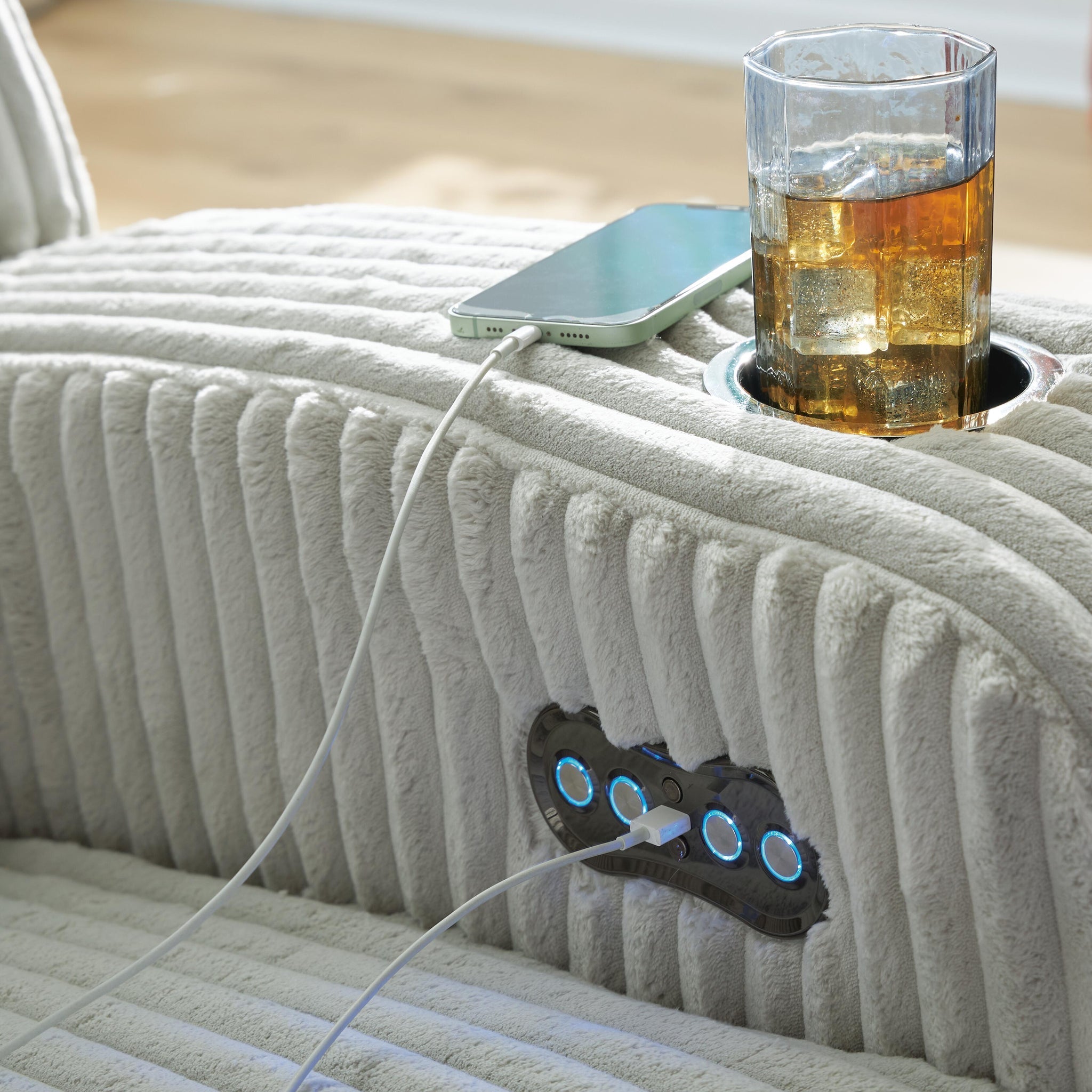 Belvarrow Power Reclining Loveseat with Console