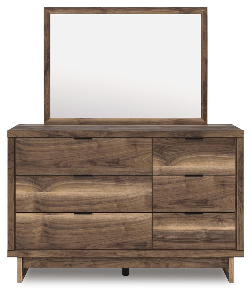 Chirason Dresser and Mirror (Brown/Beige)