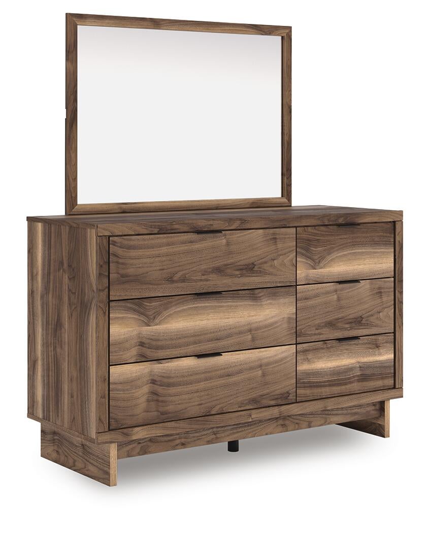 Chirason Dresser and Mirror (Brown/Beige)