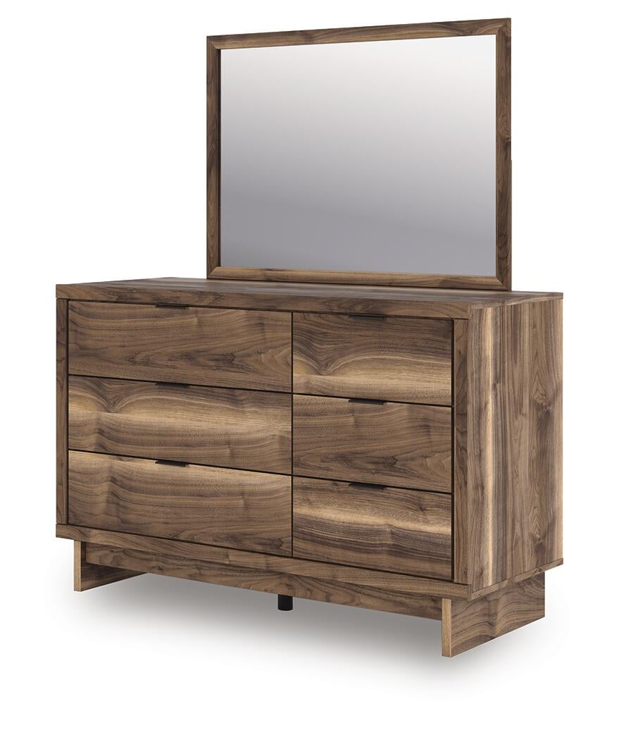 Chirason Dresser and Mirror (Brown/Beige)