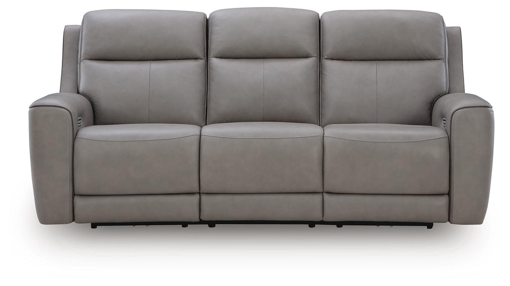 5Z-Comfort Power Reclining Sofa (Black/Gray)