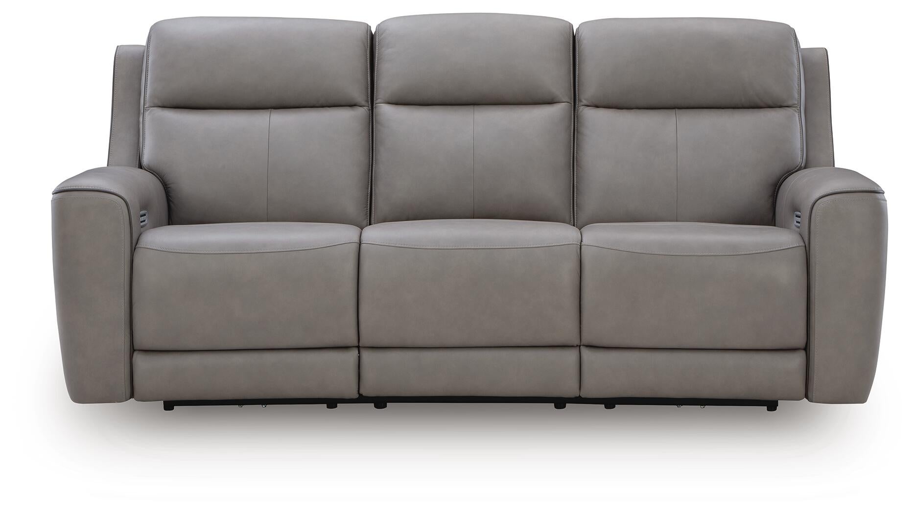 5Z-Comfort Power Reclining Sofa (Black/Gray)