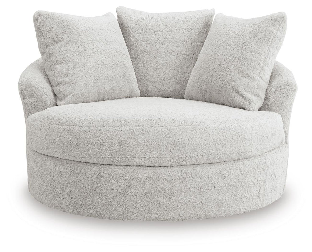 Cuddle Plush Oversized Swivel Accent Chair