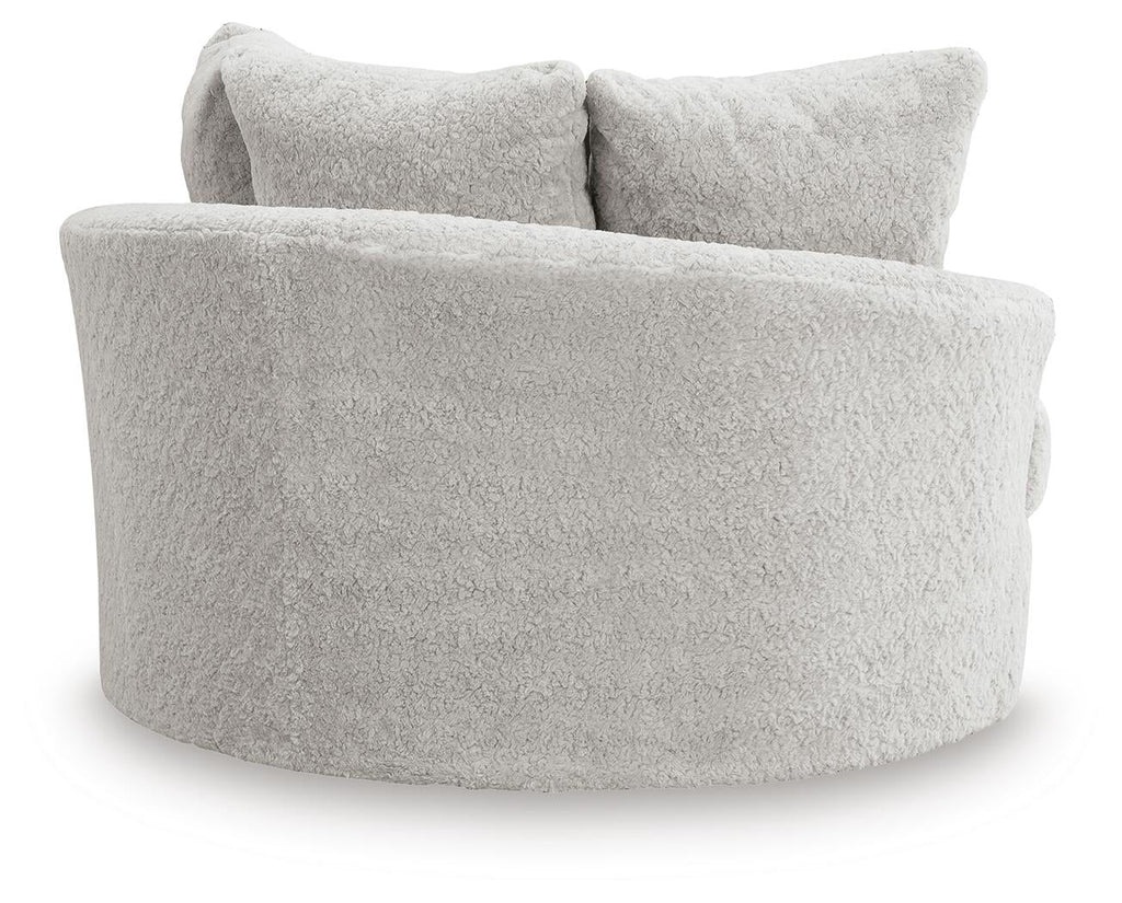 Cuddle Plush Oversized Swivel Accent Chair