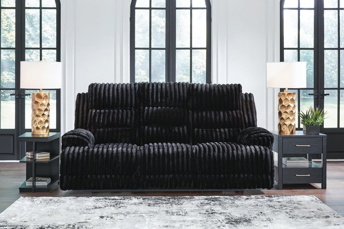 Rhines Falls Power Reclining Sofa with Drop Down Table