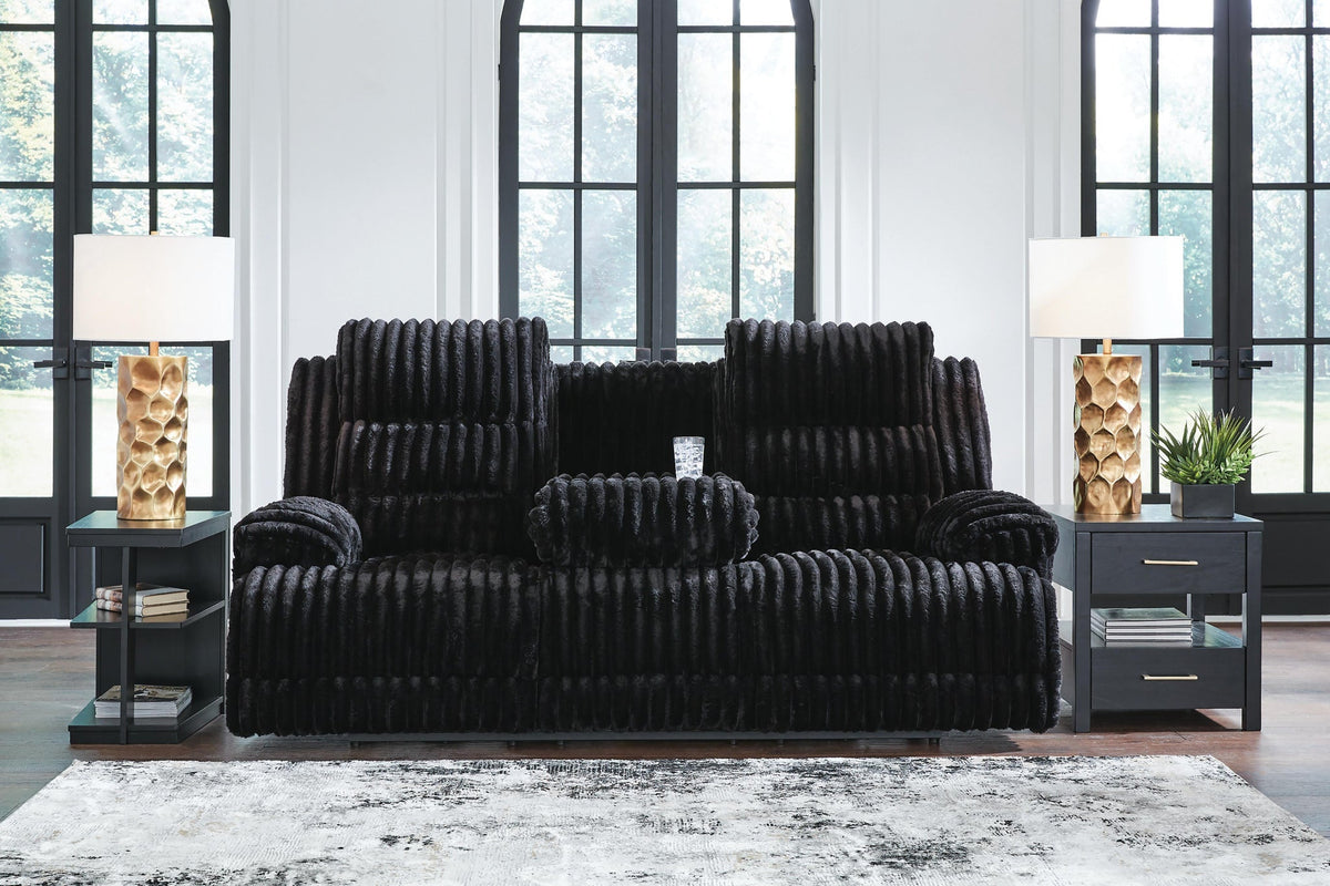 Rhines Falls Power Reclining Sofa with Drop Down Table