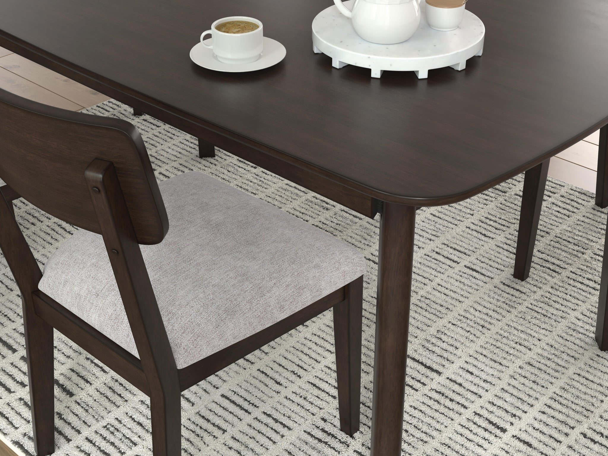 Mallenette Dining Table and 4 Chairs (Set of 5)