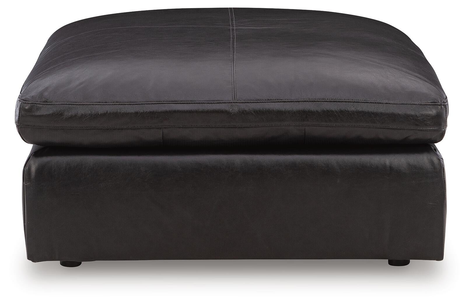 Emilia Oversized Accent Ottoman (Brown/Beige)