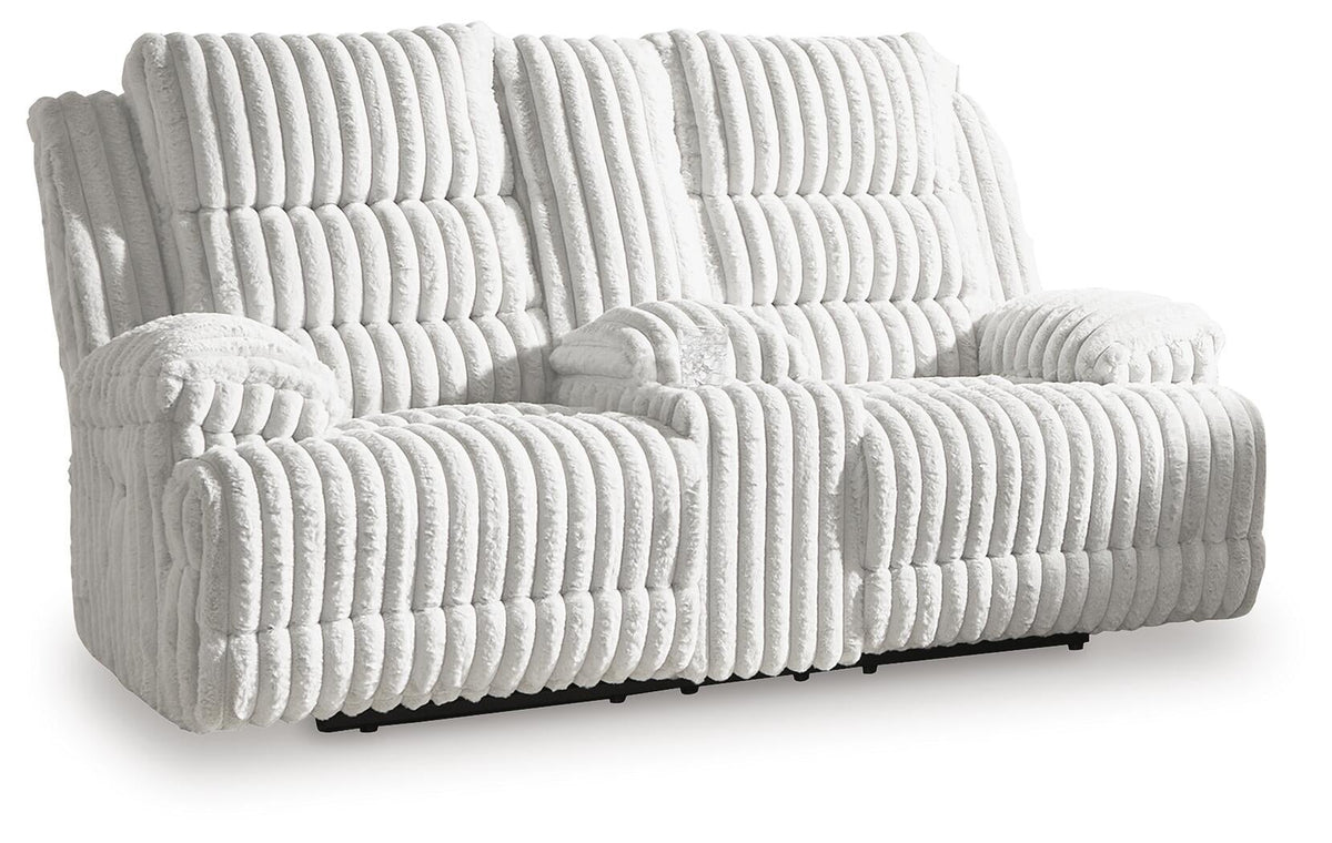 Rhines Falls Power Reclining Loveseat with Console
