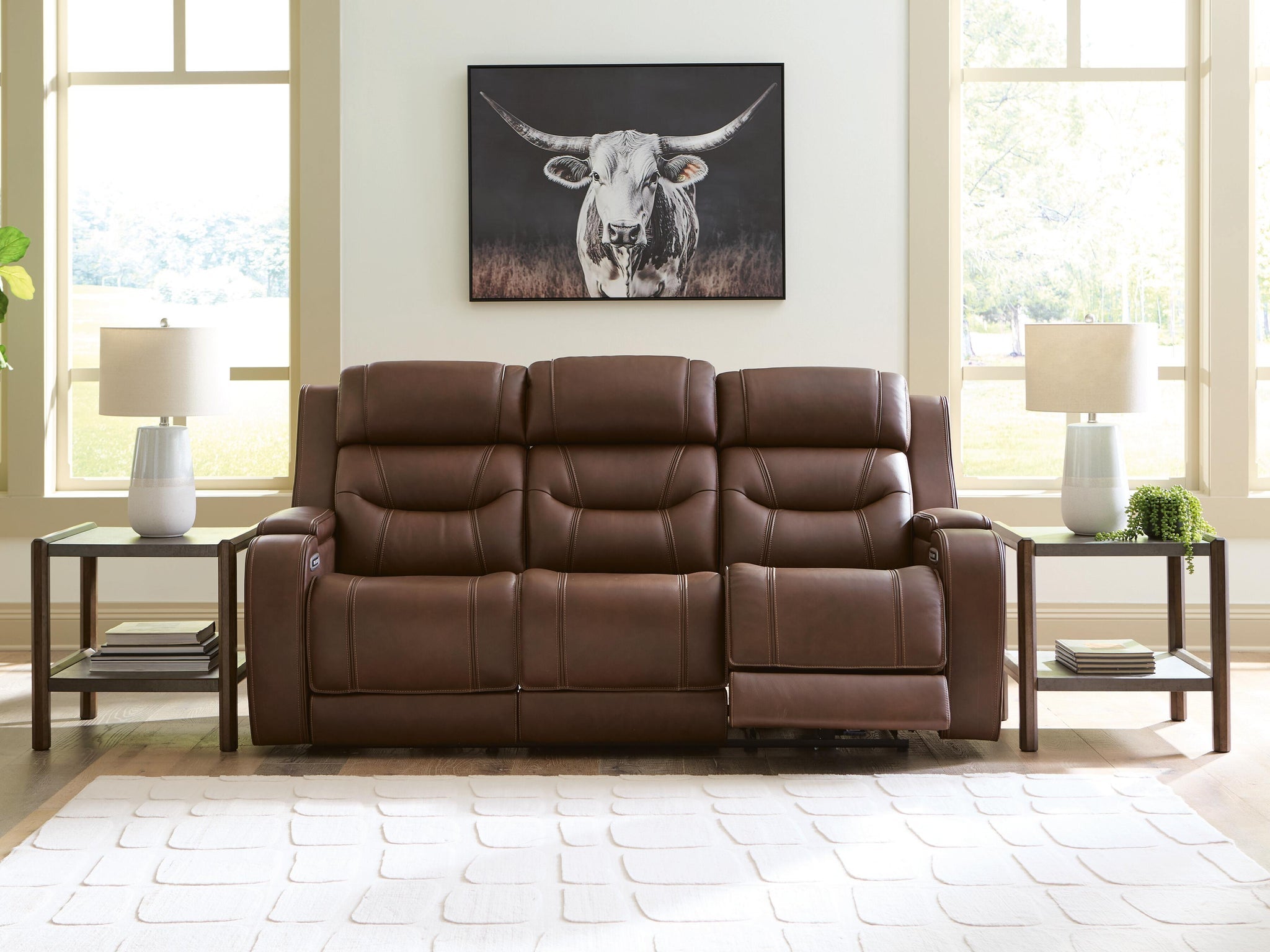 Knightington Power Reclining Sofa with Audio Seating