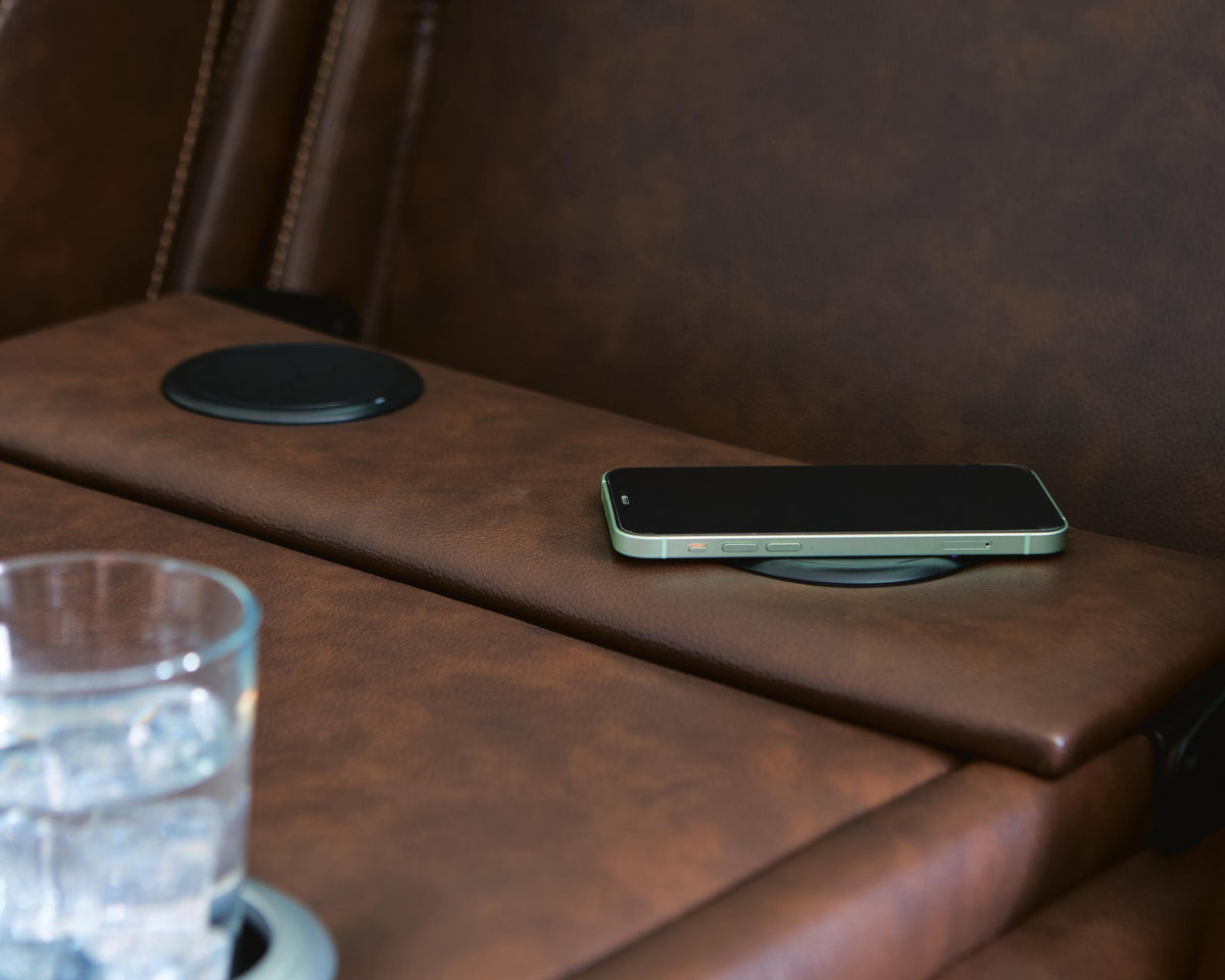Knightington Power Reclining Sofa with Audio Seating