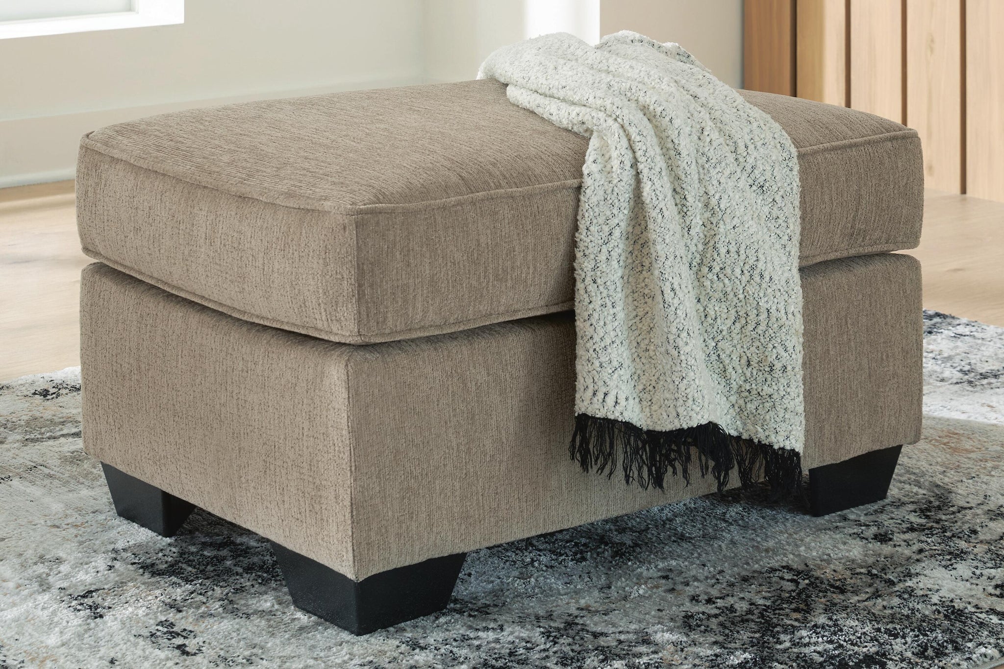 Olten Ottoman (Black/Gray)