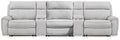 Social Pointe 5-Piece Reclining Sectional with Storage Consoles