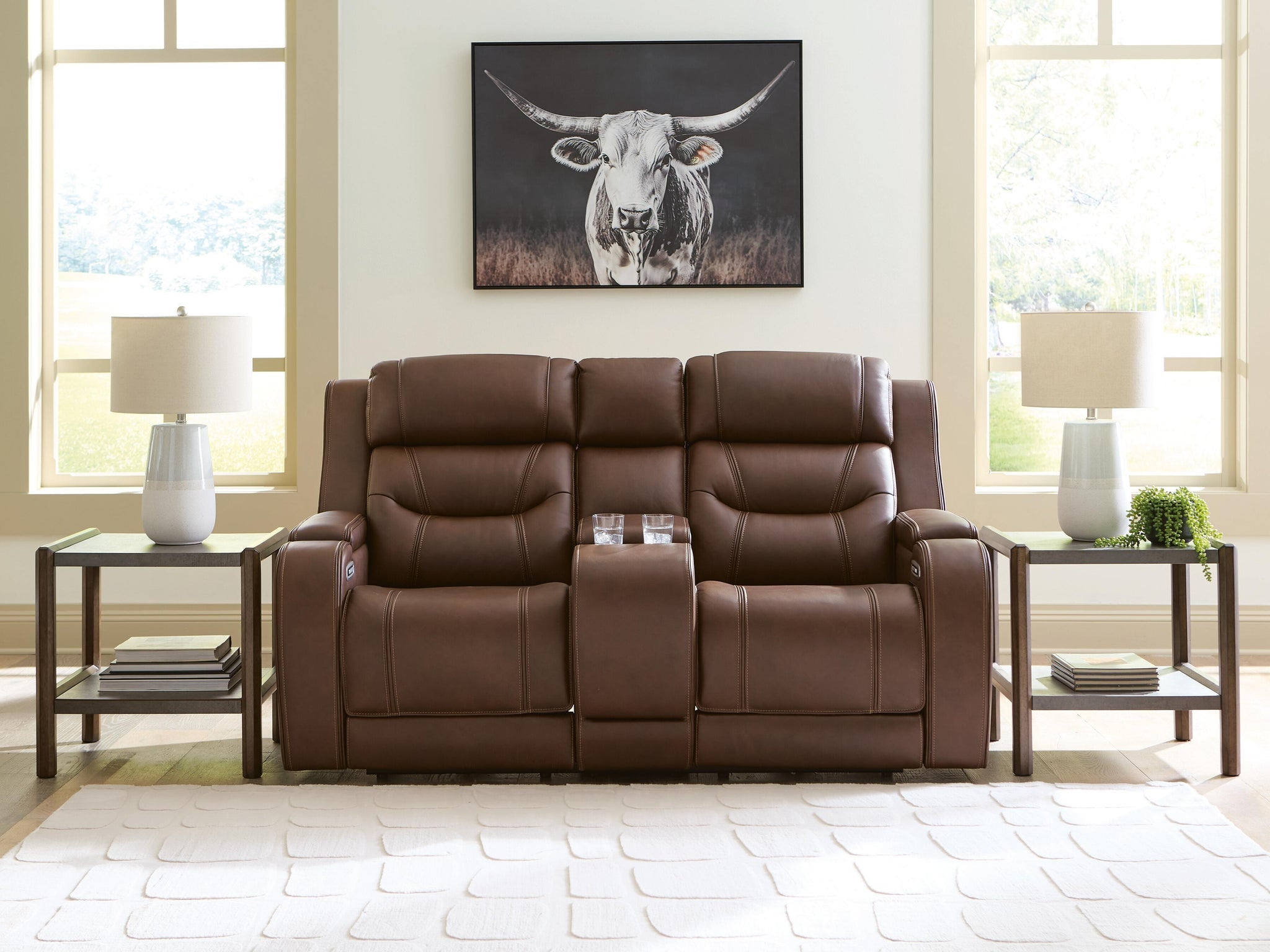 Knightington Power Reclining Loveseat with Audio Seating