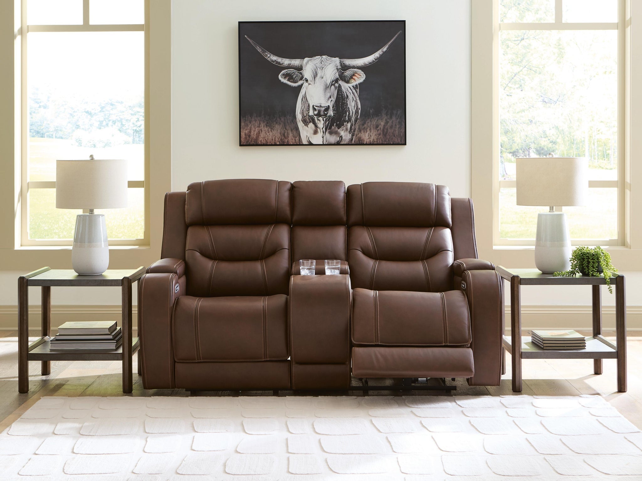 Knightington Power Reclining Loveseat with Audio Seating