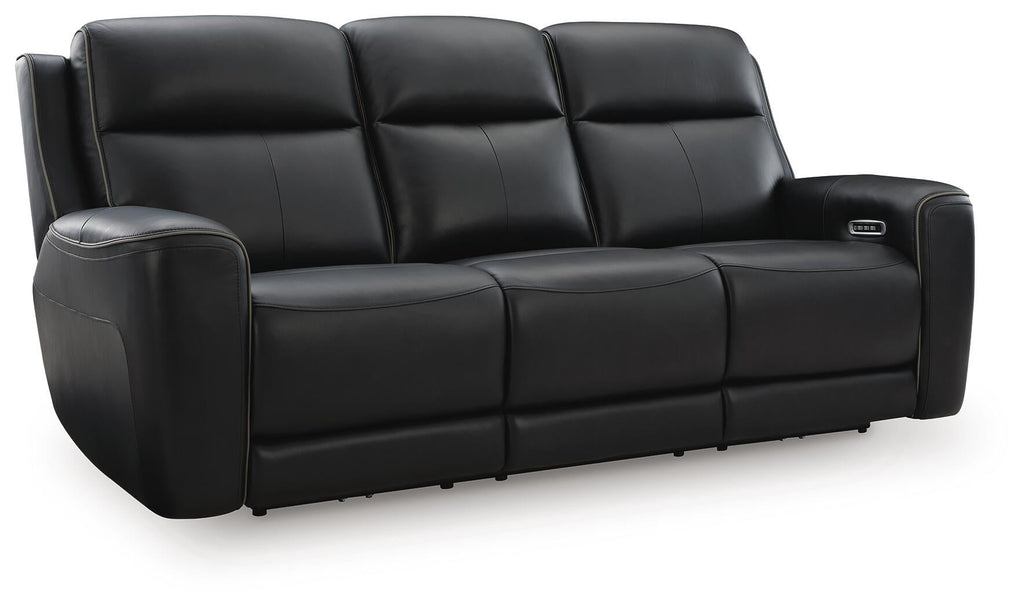 5Z-Comfort Power Reclining Sofa (Black/Gray)
