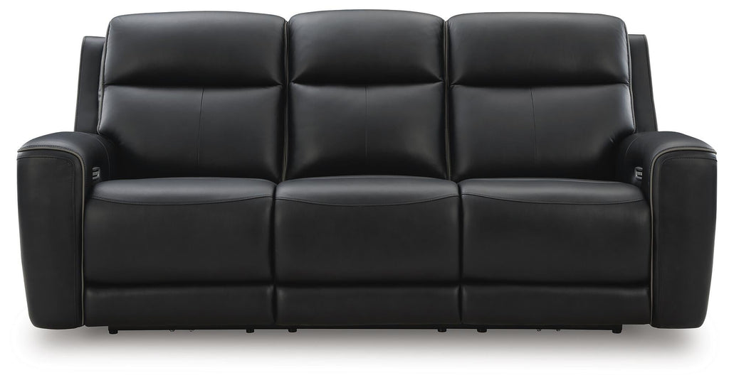 5Z-Comfort Power Reclining Sofa (Black/Gray)