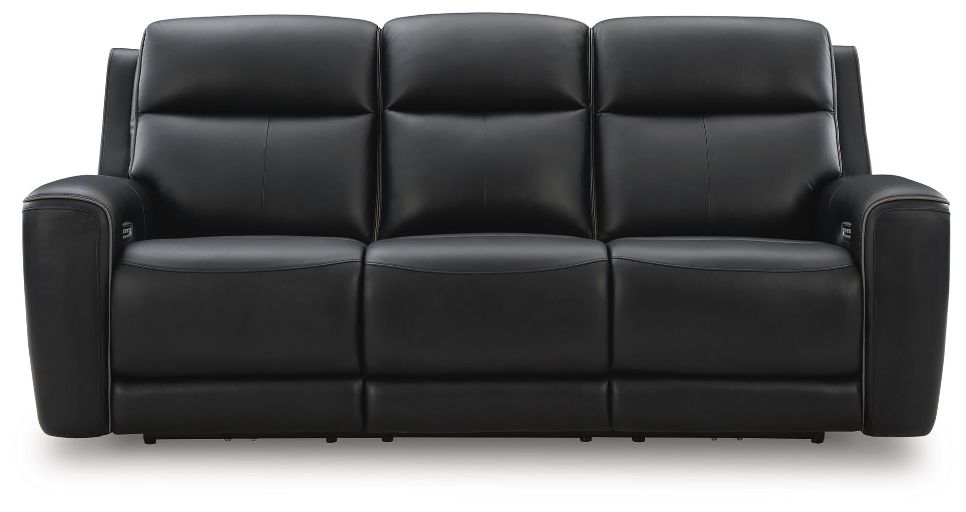 5Z-Comfort Power Reclining Sofa (Black/Gray)