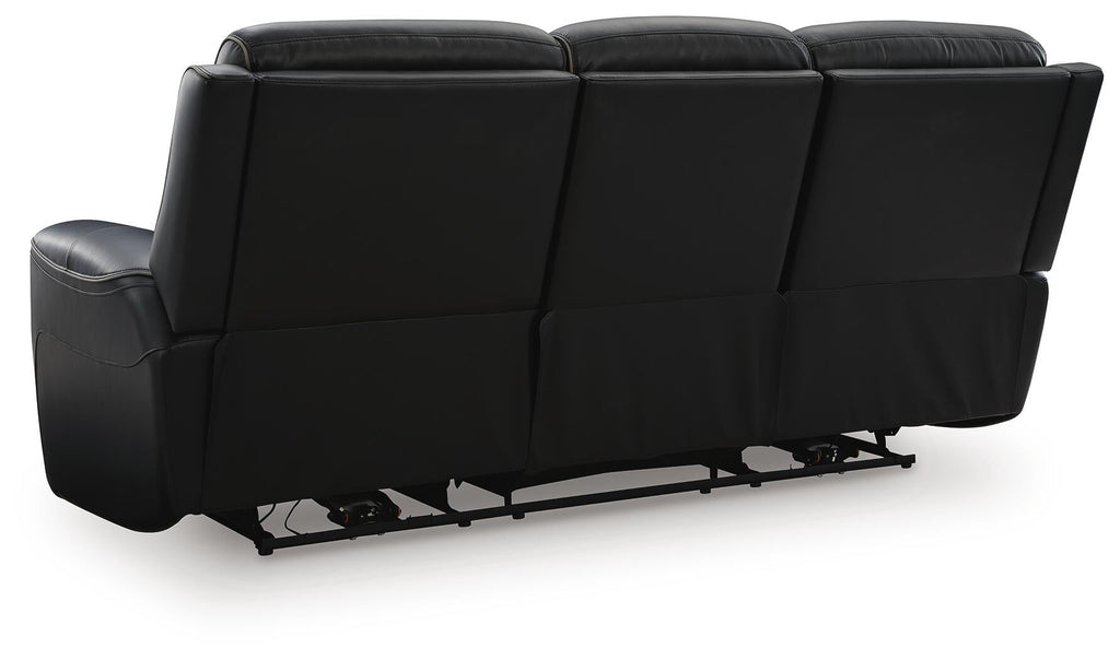 5Z-Comfort Power Reclining Sofa (Black/Gray)
