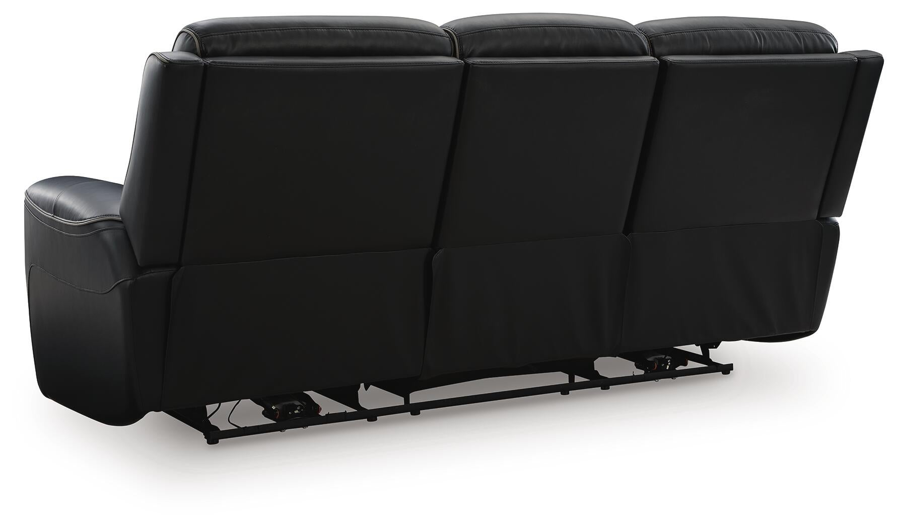 5Z-Comfort Power Reclining Sofa (Black/Gray)