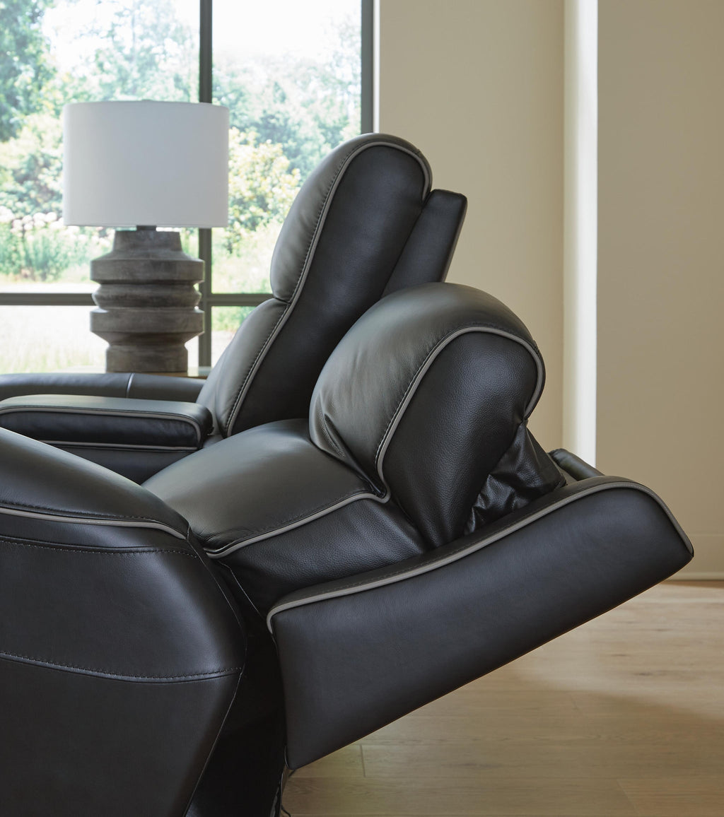 5Z-Comfort Power Reclining Sofa (Black/Gray)