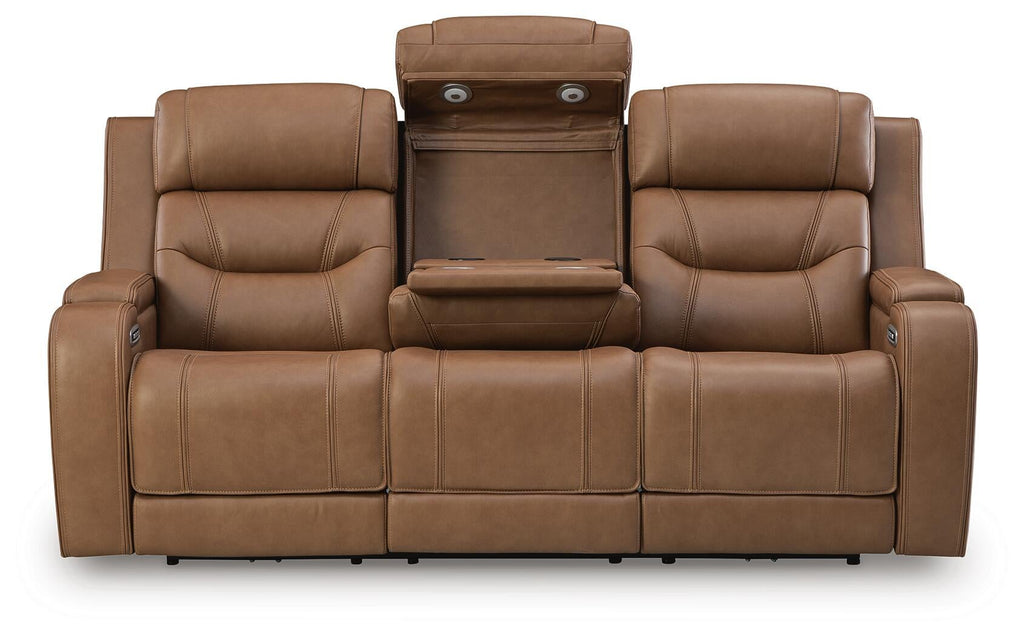 Knightington Power Reclining Sofa with Audio Seating