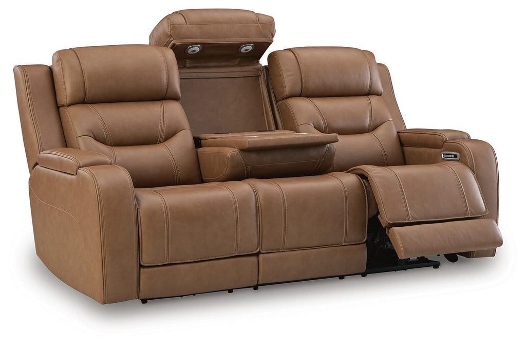 Knightington Power Reclining Sofa with Audio Seating