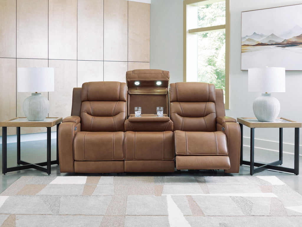 Knightington Power Reclining Sofa with Audio Seating
