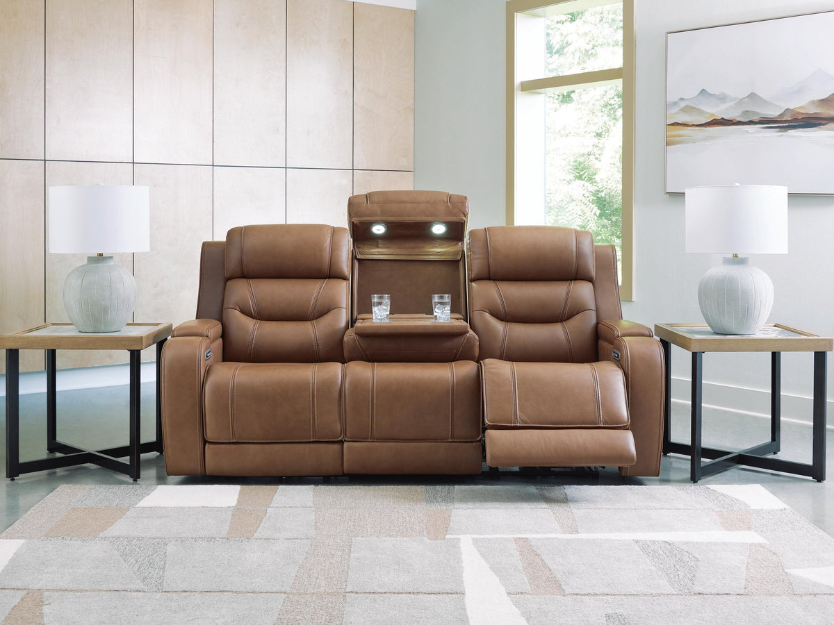 Knightington Power Reclining Sofa with Audio Seating
