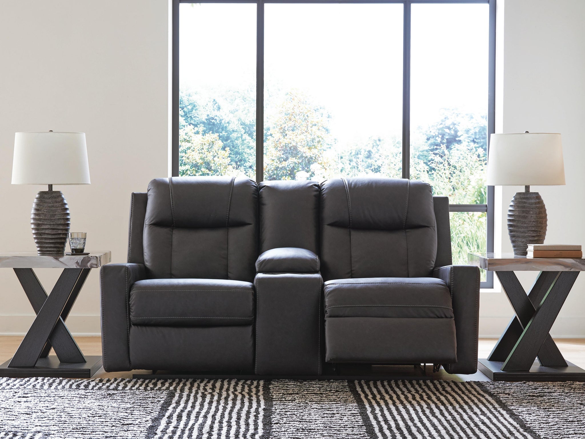 Mackmenville Reclining Loveseat with Console
